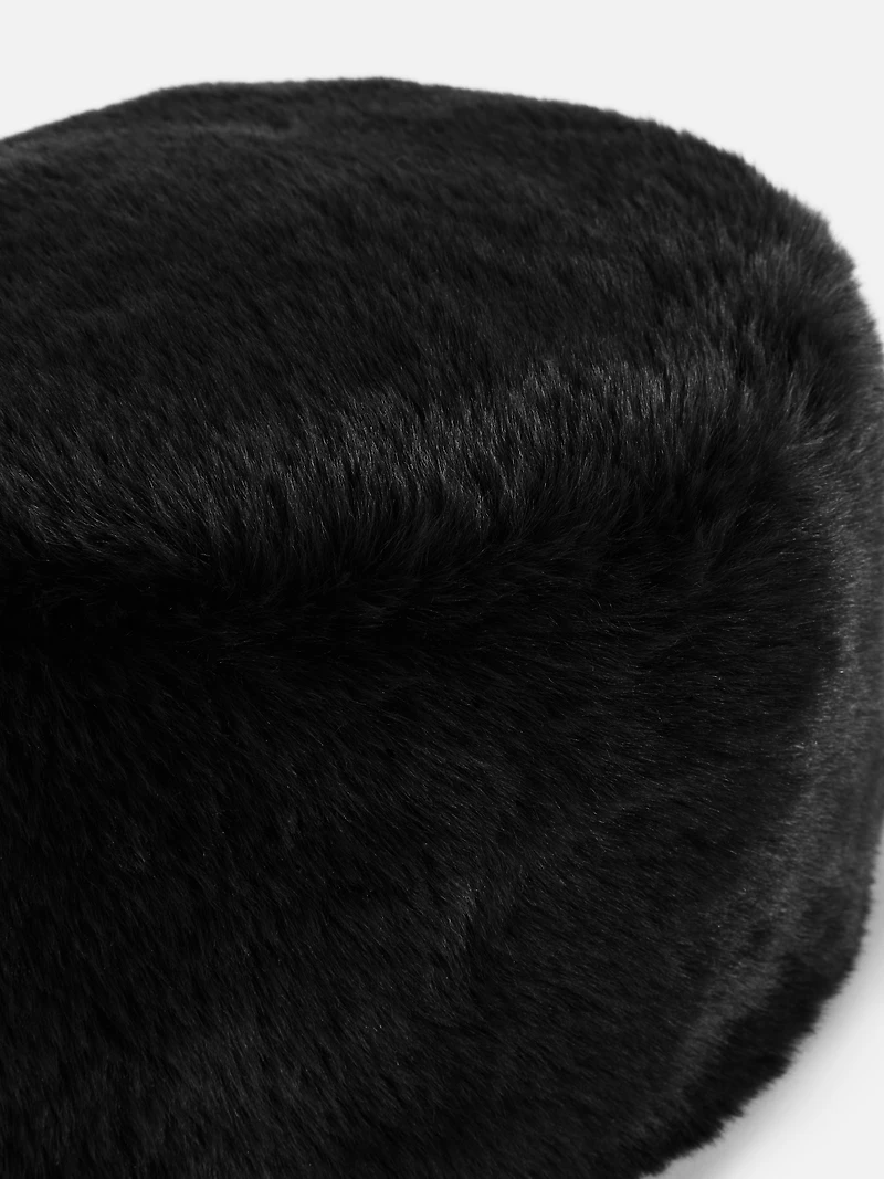 Faux Fur Pillbox Hat