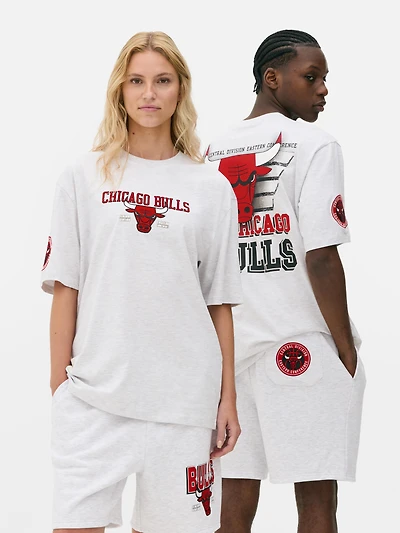Men's;Women's;Unisex Gray Heather NBA Chicago Bulls T-Shirt