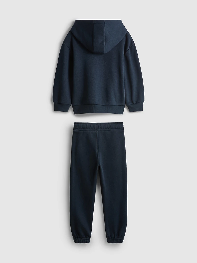 1.5-8yrs | Embroidered Zip-Up Hoodie and Joggers Set