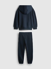 1.5-8yrs | Embroidered Zip-Up Hoodie and Joggers Set