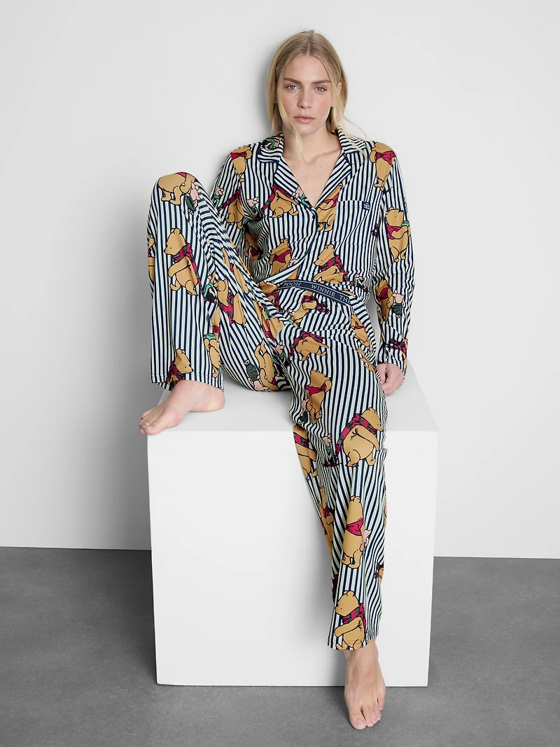 Disney’s Winnie The Pooh Striped Boyfriend Pajamas