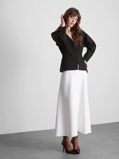 Sculpted V-Neck Cardigan