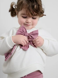 0-36mths | Bow Sweatshirt and Ribbed Flare Leggings Set