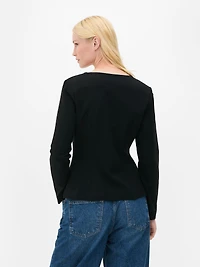 Fitted Button-Up Blazer