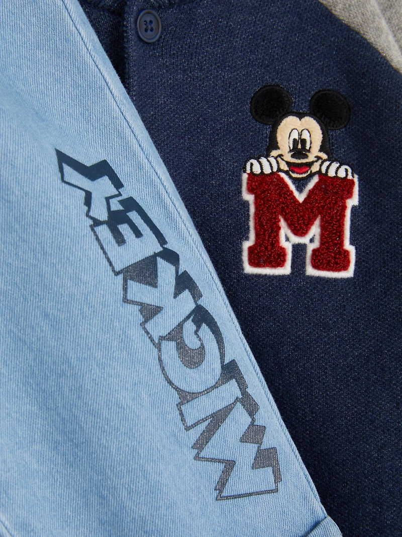 0-36mths | Disney’s Mickey Mouse Knit Varsity Jacket and Jeans Set