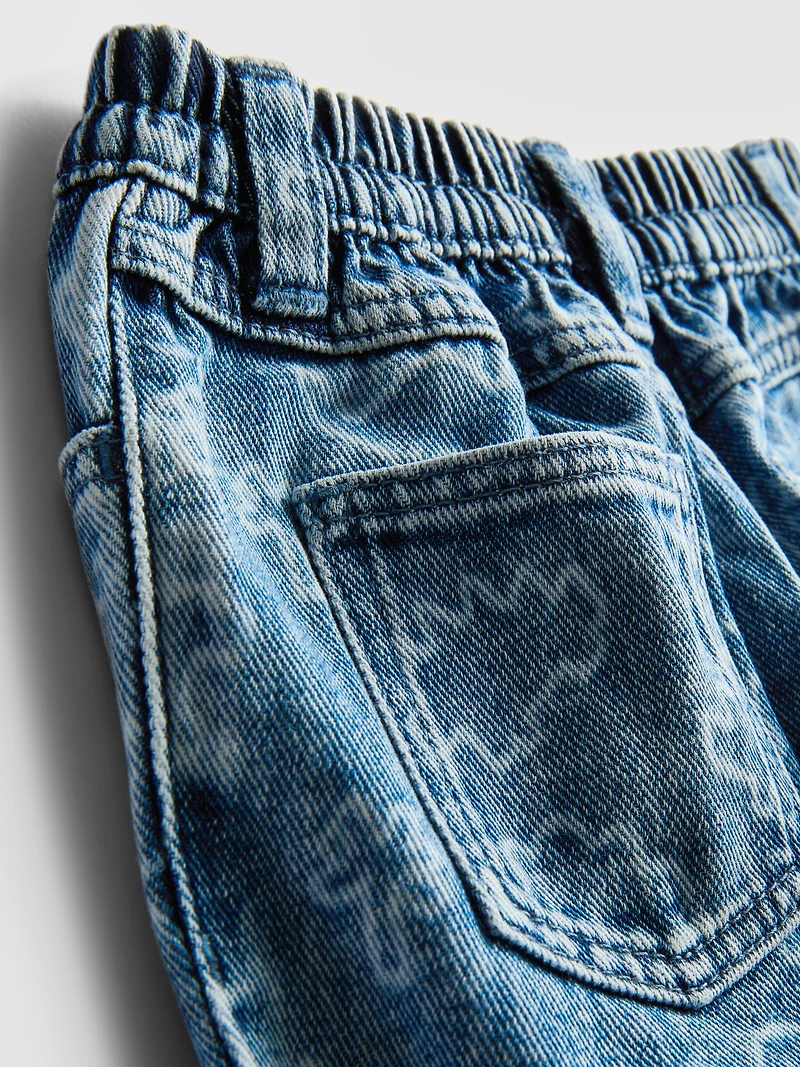 0-36mths | Dinosaur Laser Print Paperbag Jeans