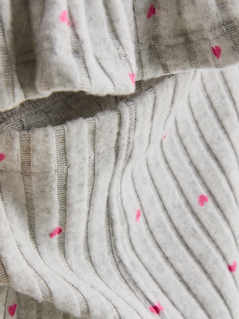 0-36mths | Printed Ribbed Long Sleeve Top and Leggings Set