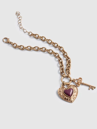 Paula Echevarría Heart Pendant Bracelet