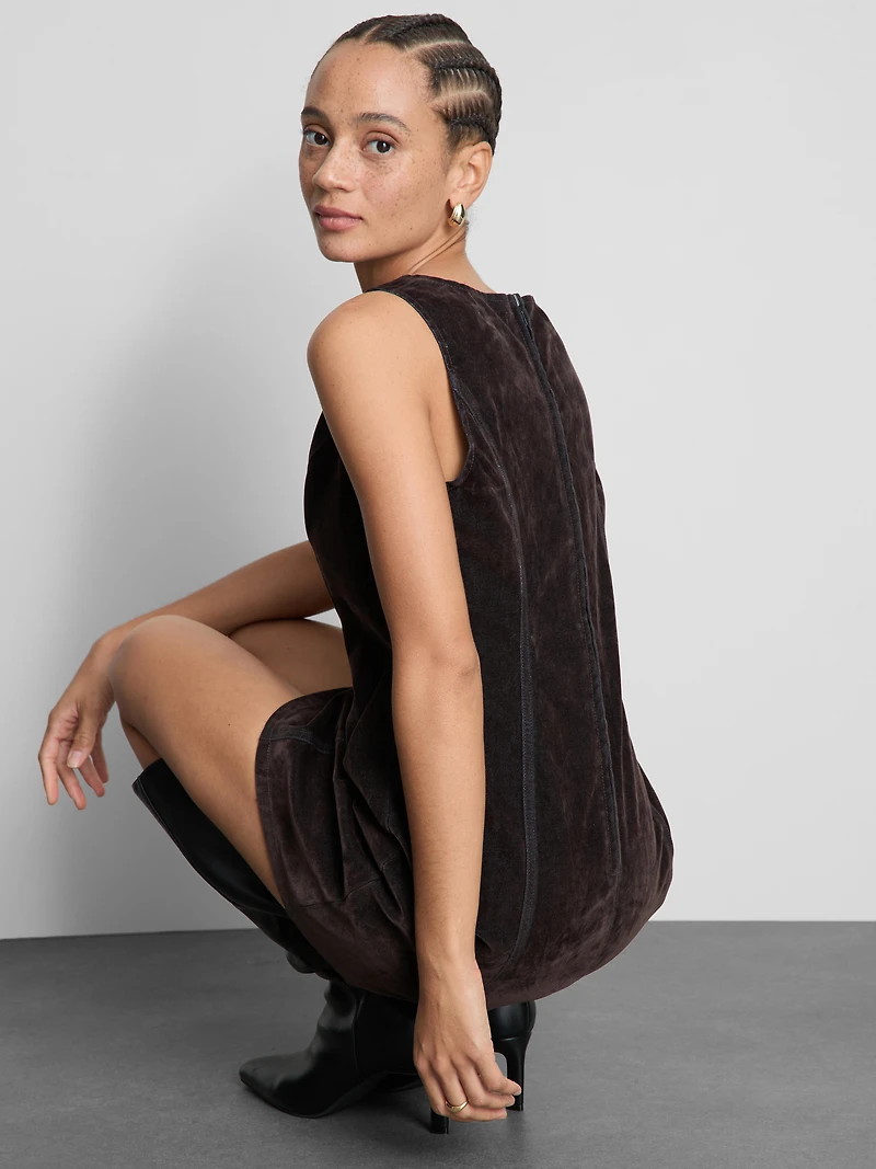 Paula Echevarría Brushed A-Line Shift Mini Dress