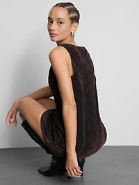 Paula Echevarría Brushed A-Line Shift Mini Dress