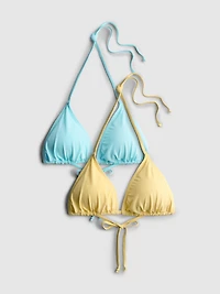 Women's Light Blue 2pk Triangle Bikini Tops