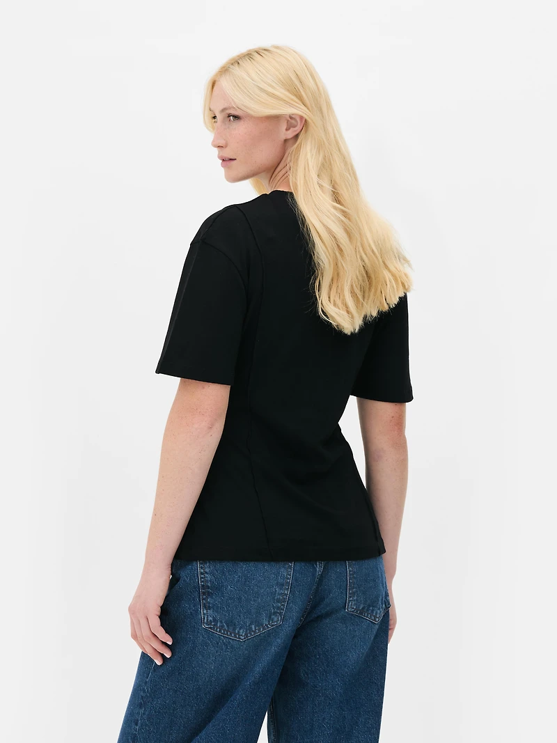 Structured Seam Detail Tee