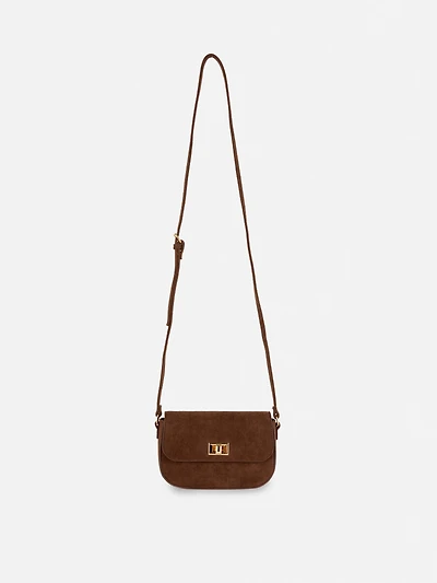 Faux Suede Mini Crossbody Bag