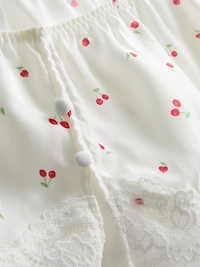 Cherry Lace Trim French Knickers