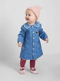 0-36mths | Disney’s Minnie Mouse Collared Denim Dress