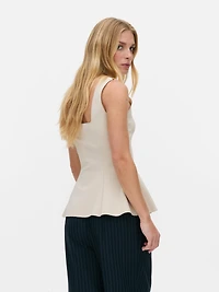 Square Neck Peplum Top