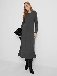 Paula Echevarría Vertical Seam Midi Dress