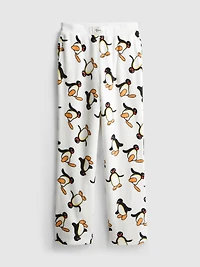 Women's Ivory Pingu Plush Pajama Bottoms