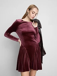 Christmas Velvet Skater Dress