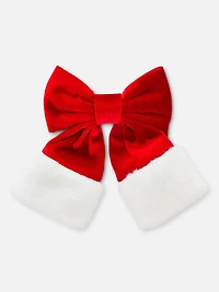 Santa Bow Hair Clip