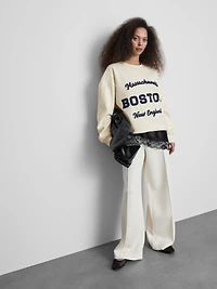 Oversized Cotton Rich Boston Sweatshirt