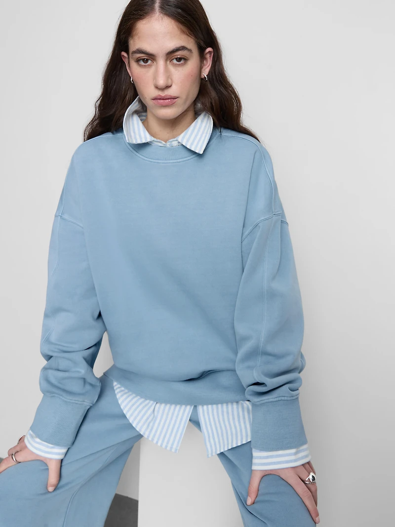 Oversized Drop-Shoulder Sweatshirt