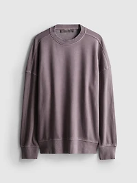 Women's Dark Purple Oversized Drop-Shoulder Sweatshirt