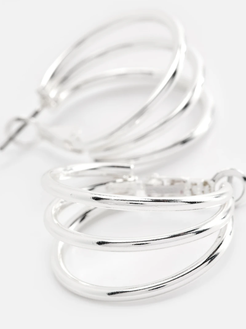 The Edit Triple-Hoop Earrings