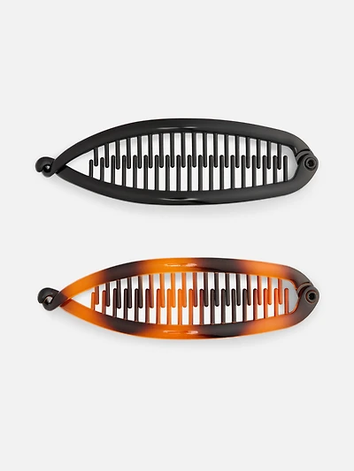 2pk Banana Claw Clips