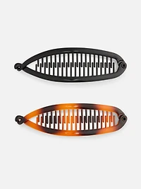 2pk Banana Claw Clips