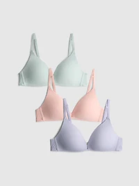 3pk Soft Wireless Bras