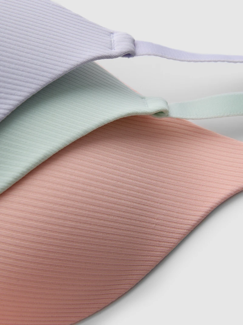 3pk Soft Wireless Bras