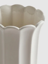 Tall Scalloped Vase
