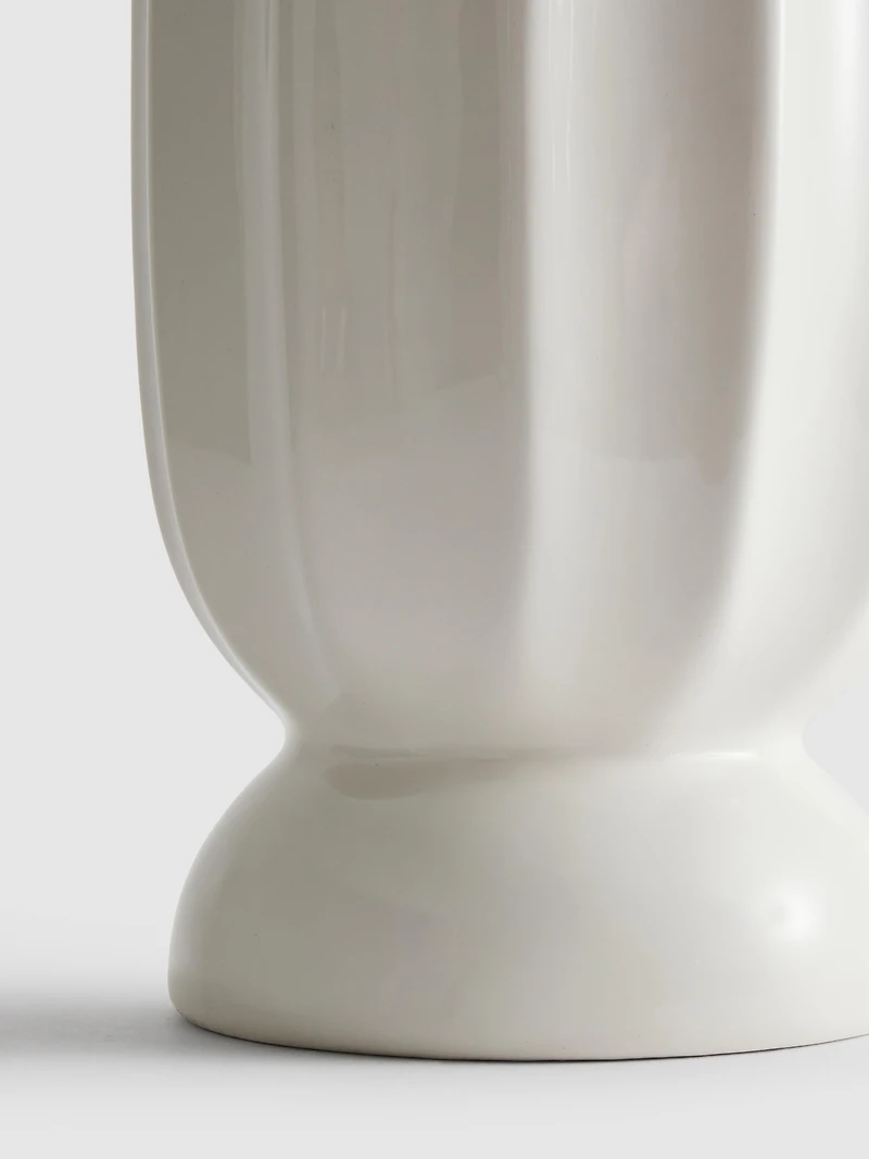 Tall Scalloped Vase