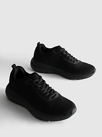 Knitted Lace-Up Sneakers