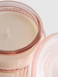 Scented Candle In Fluted Glass Jar