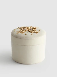 Beaded Bow Trinket Box