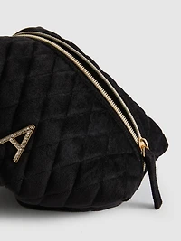 Velvet Initial Makeup Bag