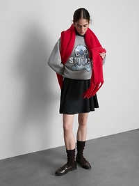 Women's Gray Disney’s Stitch Washed Crew Sweate