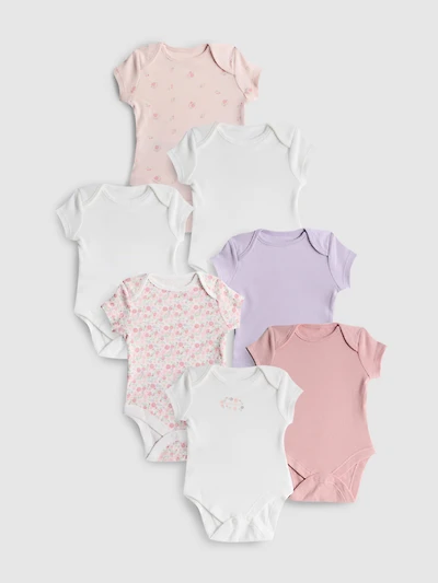 0-36mths | 7pk Short-Sleeve Onesies