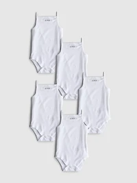 0-36mths | 5pk Sleeveless Strappy Onesies