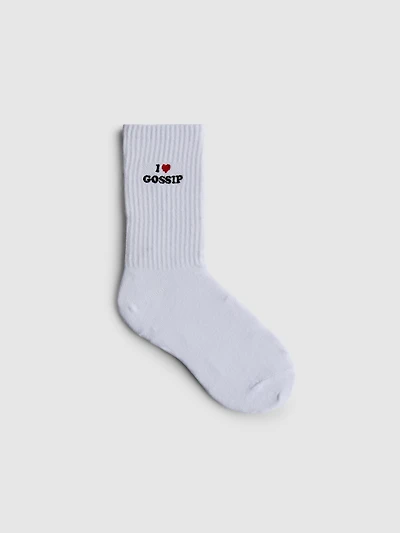 1pk Gossip Girl Cotton Rich Crew Socks