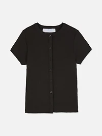 Cap Sleeve Button Down Tee