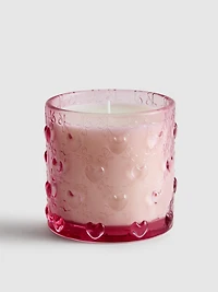 Scented Candle In Embossed Glass Jar