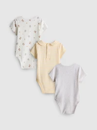 0-18mths | 3pk Room to Grow Newborn Short-Sleeve Onesies