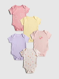 0-36mths | 5pk Short-Sleeve Onesies
