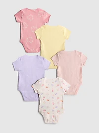 0-36mths | 5pk Short-Sleeve Onesies