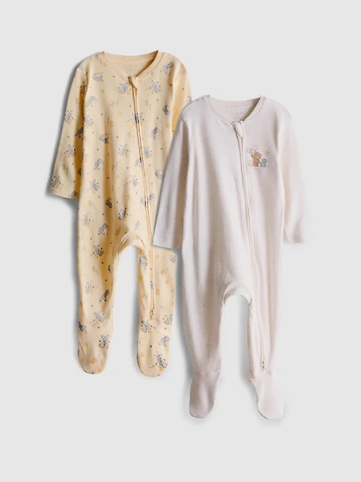 0-24mths | 2pk Two-Way Zip-Up Sleepers