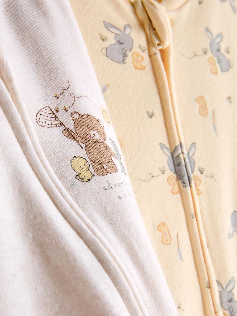 0-24mths | 2pk Two-Way Zip-Up Sleepers