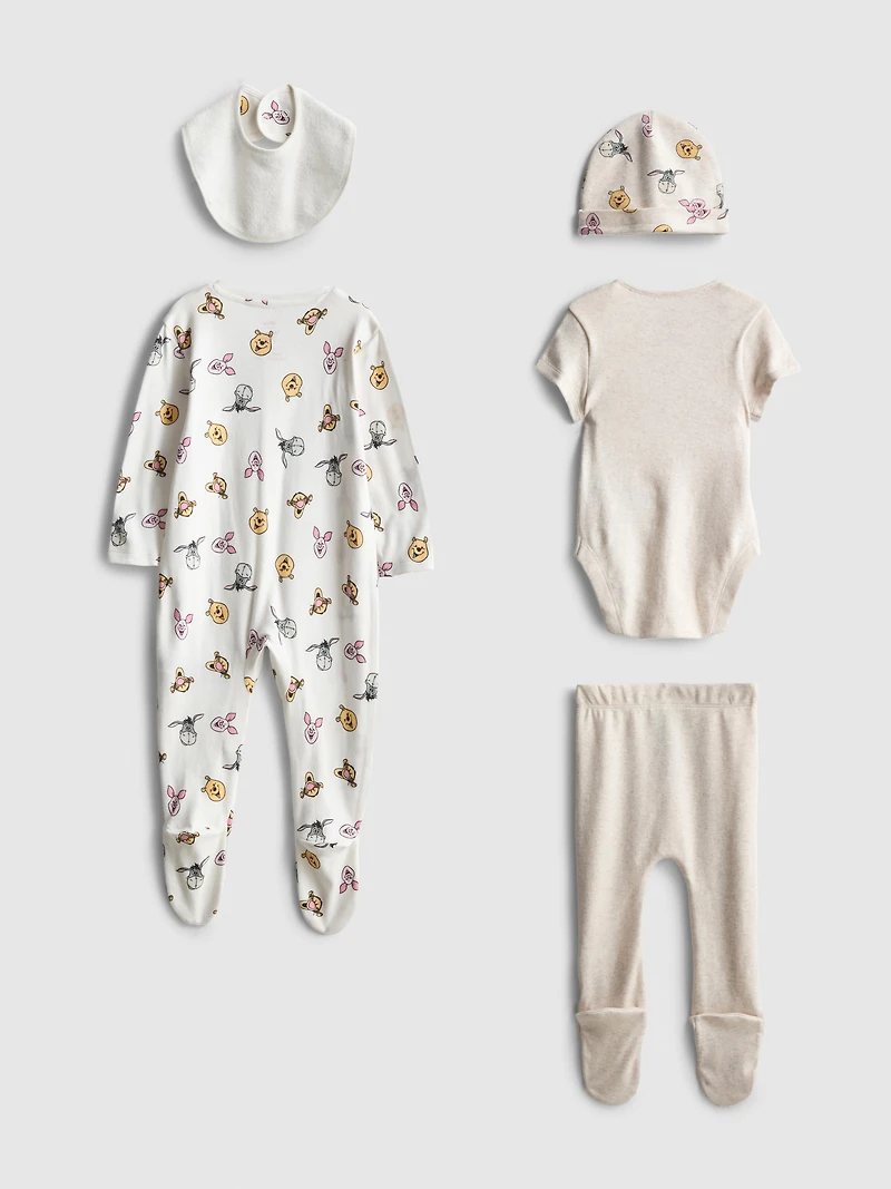 0-9mths | 5-Piece Disney’s Winnie the Pooh Newborn Starter Set